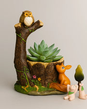 Nainileaf Owl On Tree Pot (Without Plant)