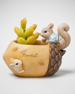 Nainileaf Squirrel 4 inch raisin Pot- (Without Plant)