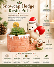 Nainileaf Snowcap Hedge Resin Pot (Without Plant)