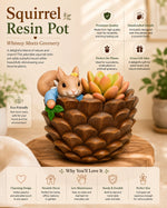 Nainileaf Squirrel resin pot without plant - Nainileaf